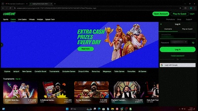Comeon Casino inloggen